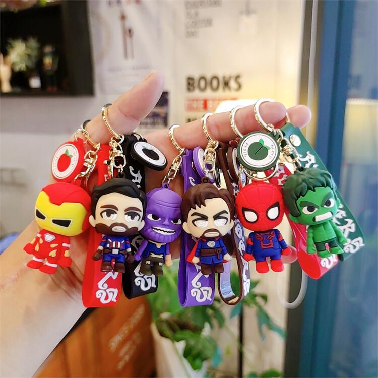 新复仇者联盟卡通公仔钥匙扣情侣包包挂件创意礼品赠品娃娃机商品