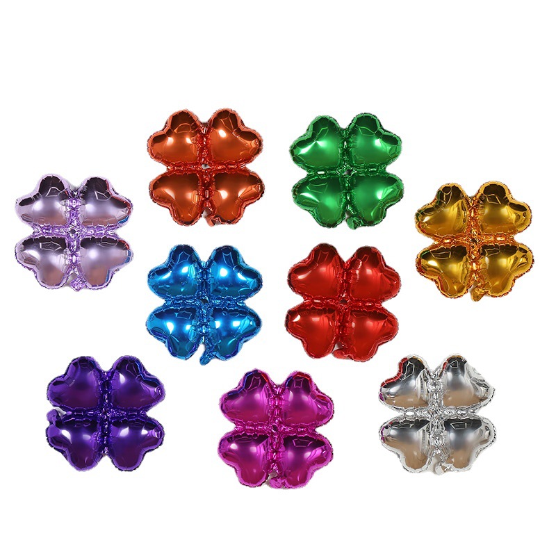 批发四叶草铝膜气球拱门支架车展店庆开业庆典活动婚庆铝箔气球