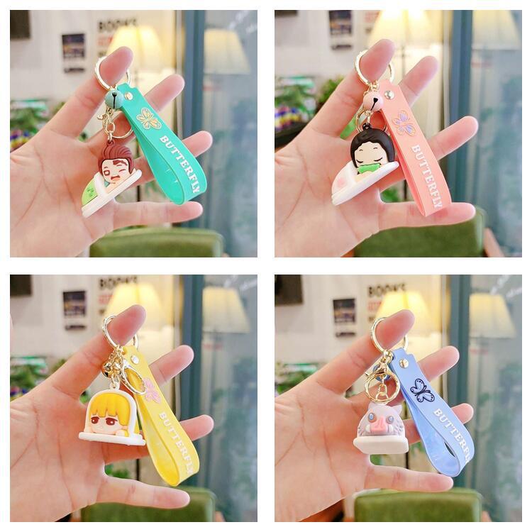 睡姿鬼灭卡宝宝通钥匙扣情侣包包挂件创意礼品赠品娃娃机商品批发