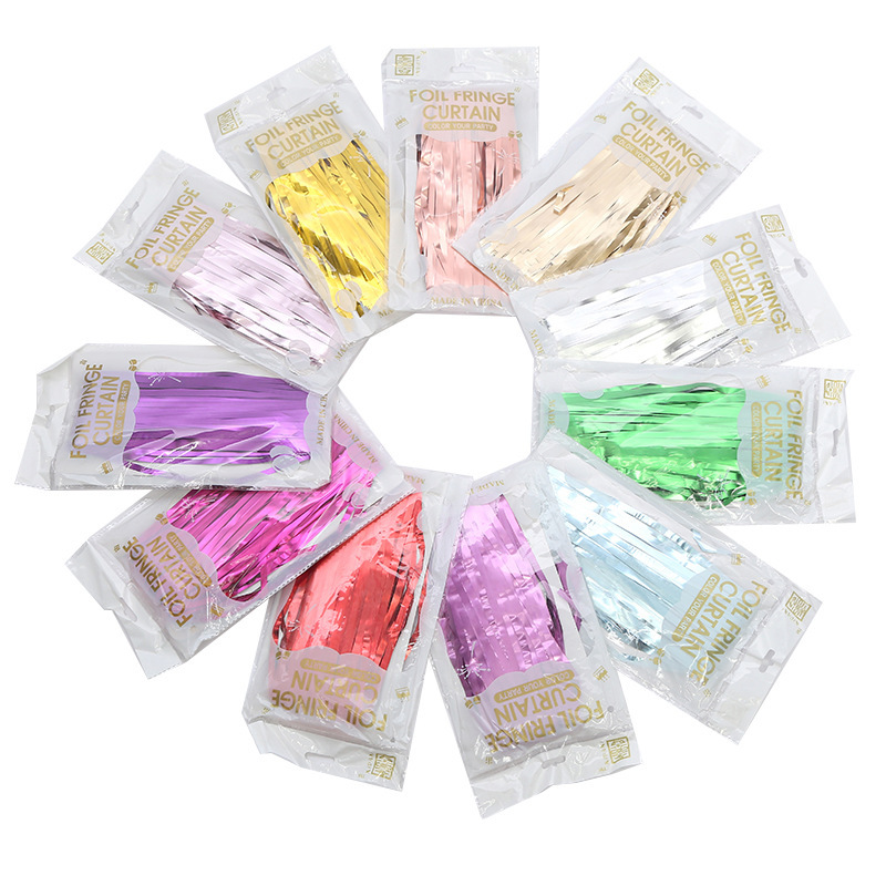 装饰雨丝帘 1*2米亚光雨丝门帘 生日派对婚庆用品 背景布置雨丝