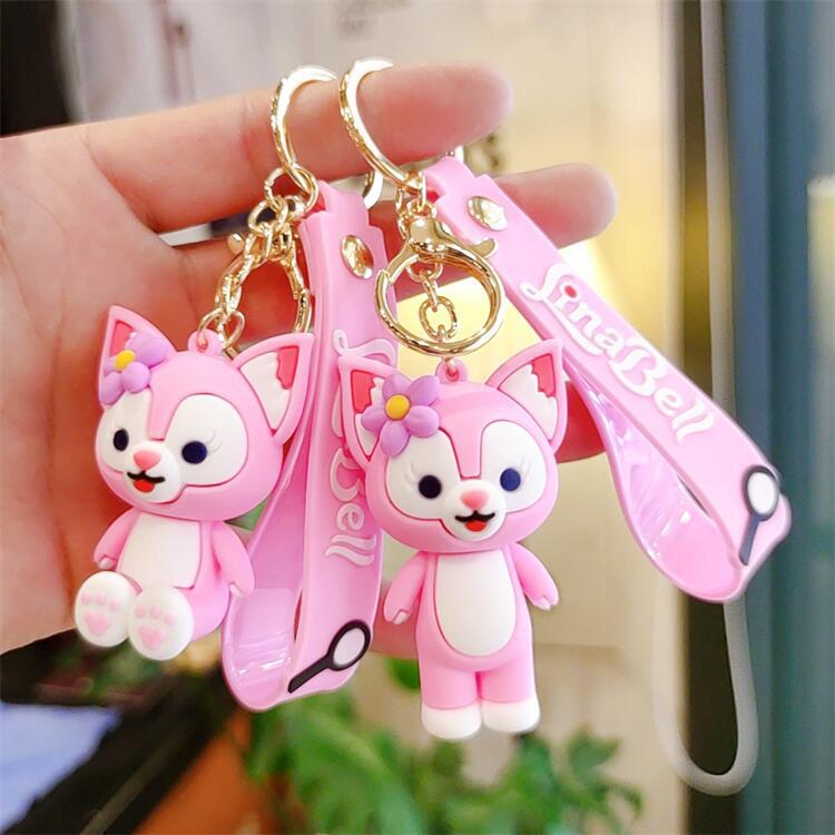 新品狐狸卡通公仔钥匙扣情侣包包挂件创意礼品赠品娃娃机商品批发