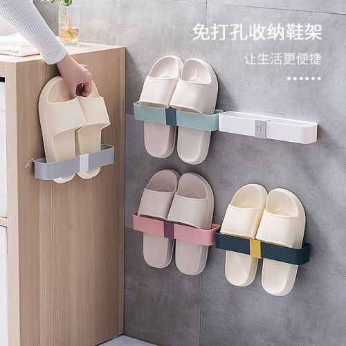 nordic home shoe rack bathroom living room door wall-mounted punch-free body shaping shoes storage one-piece delivery