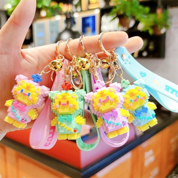 积木背包虎卡通钥匙扣情侣包包挂件创意礼品赠品娃娃机商品批发