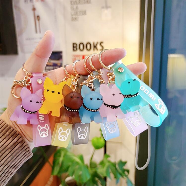 水晶小狗卡通公仔钥匙扣情侣包包挂件创意礼品赠品娃娃机商品批发