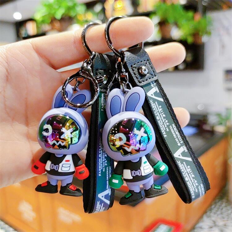 正版面具潮玩兔卡通钥匙扣情侣包包挂件创意礼品赠品娃娃机商品