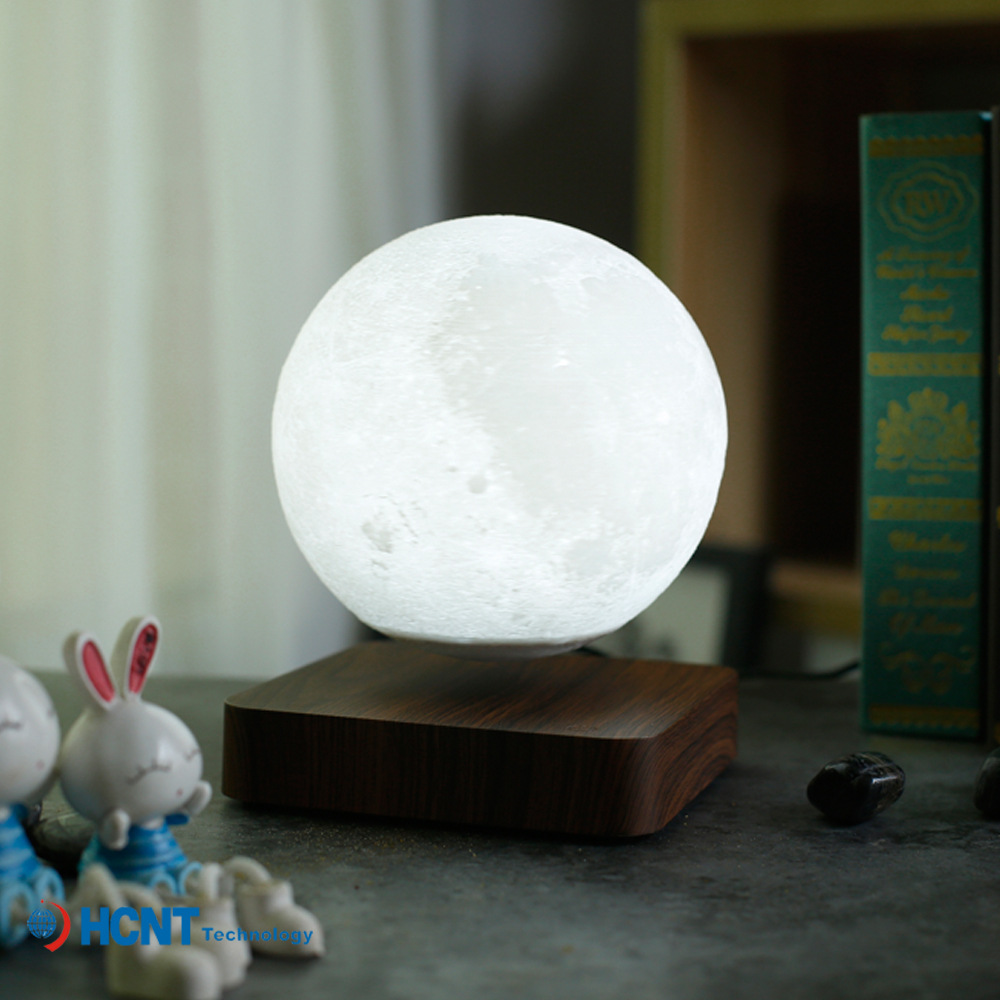 悬浮3D打印月亮灯 家居摆件LED小夜灯 跨境工厂专供磁悬浮月球灯