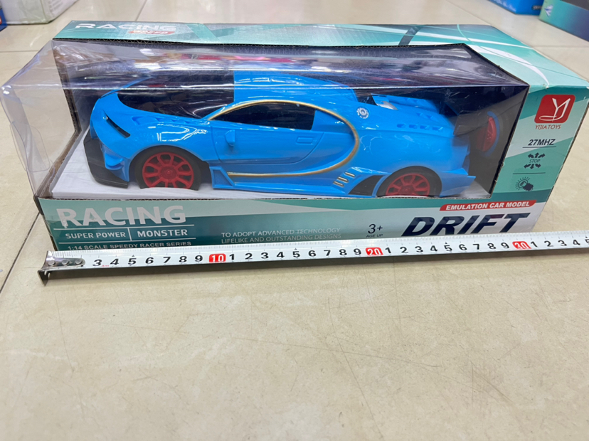 新款四通道遥控车布加迪开窗盒包装