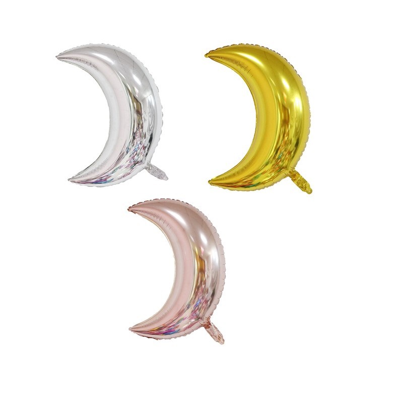 28寸月亮铝膜气球婚礼婚房装饰情人节表白18寸月亮铝膜生日气球