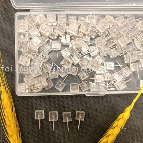 transparent white cube nail plastic needle cork board pushpin pin pack amazon cross-border hot sale