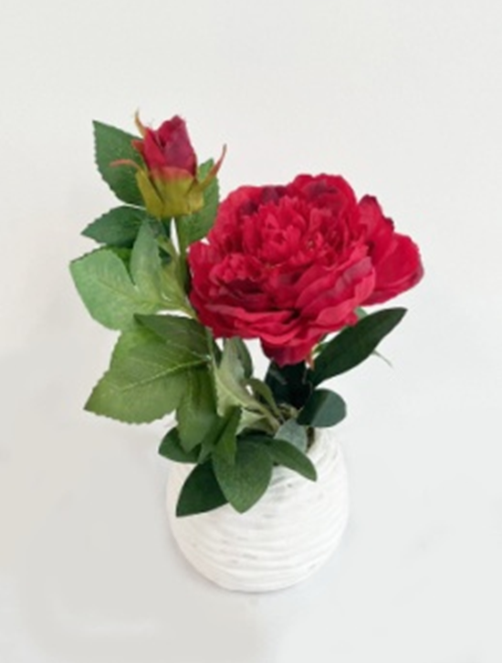 仿真玫瑰花盆栽假花婚庆家居客厅餐桌摆放装饰盆景摆件