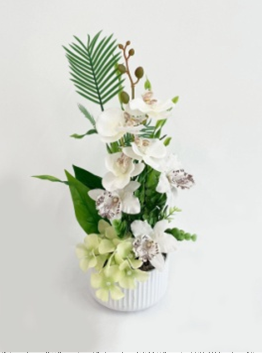 北欧ins仿真蝴蝶兰盆景 假花摆件婚礼摄影道具花艺家居装饰仿真花