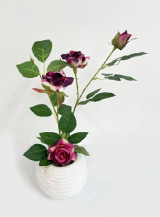 北欧家居桌面摆设仿真盆栽仿真玫瑰 假花盆景