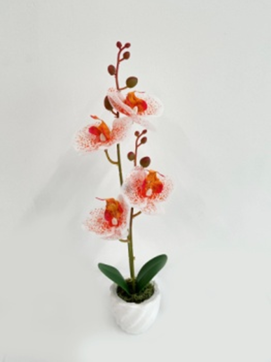 2021新款餐桌花艺摆件 仿真花蝴蝶兰盆景装饰 桌面摆设假花盆栽