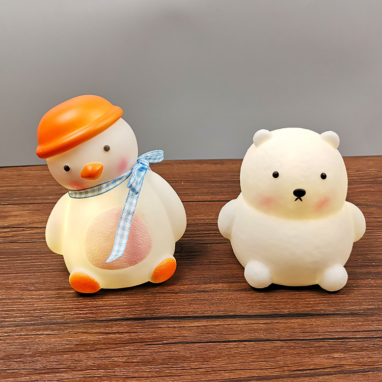 搪胶小夜灯创意宿舍卧室夜灯房间床头摆件夜市地摊礼品