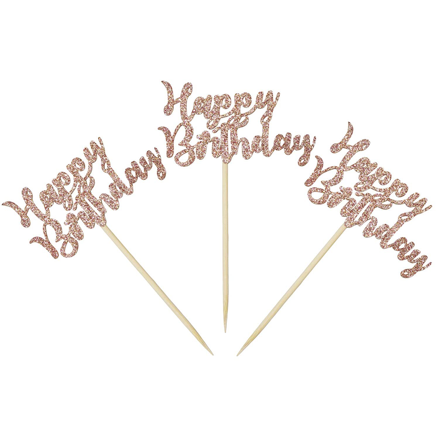 厂家现货批发happybirthday生日快乐牌派对蛋糕装饰品插件 插牌