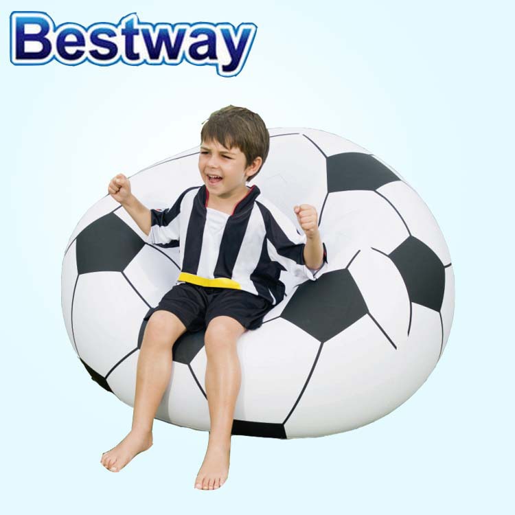 Bestway 75010足球充气沙发椅 懒人椅 充气凳 充气足球沙发