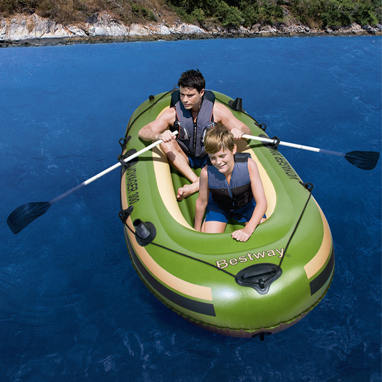 Bestway65001三人加厚钓鱼船充气船橡皮艇皮筏艇皮划艇气垫船