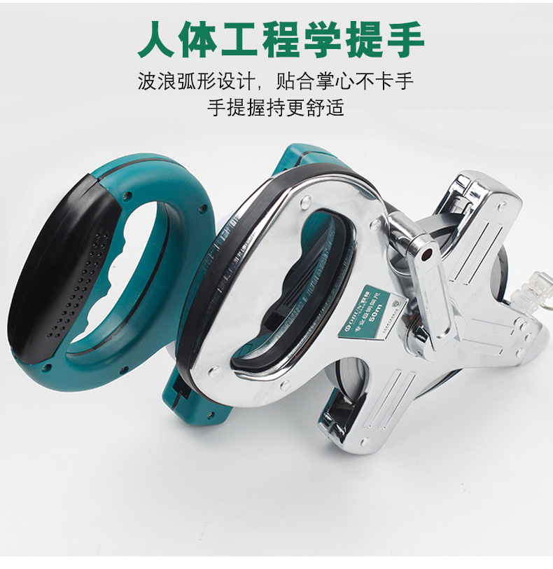 欧邦皮卷尺50米手提式20M手摇盒尺工程测量皮尺塑料塑铁30米钢尺