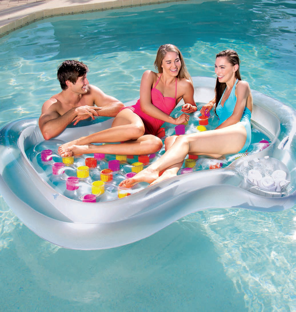 Bestway43045双人浮排浮床水上躺椅沙发充气床