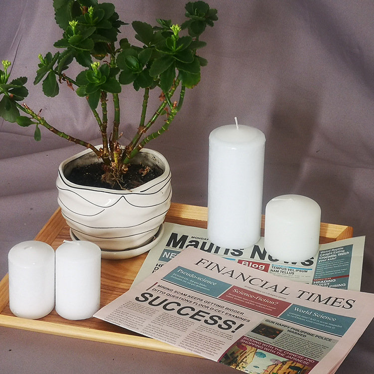 圆柱石蜡蜡烛教堂生日蜡定制剧本杀道具矿烛圆柱蜡欧式压制柱蜡