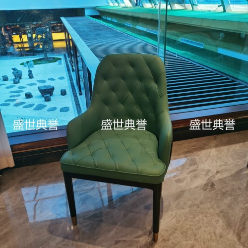 Wenzhou Seafood Restaurant Solid Wood Table and Chair Open-End Restaurant Luxury Box Solid Wood Chair Hotel Modern Light Luxury Bentley Chair