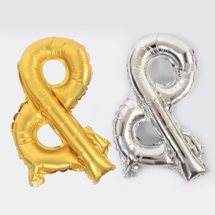 16寸&符号铝膜气球 派对装饰布置AND铝箔气球批发