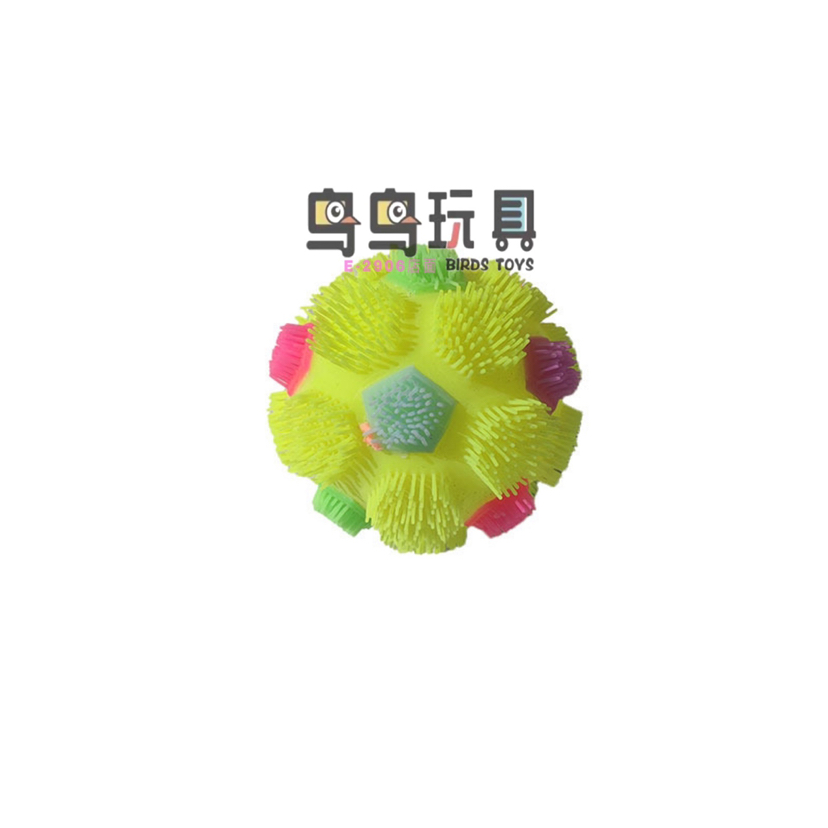 网红卡通地摊夜市儿童发光玩具球电子闪光办公室发泄玩具足球批发