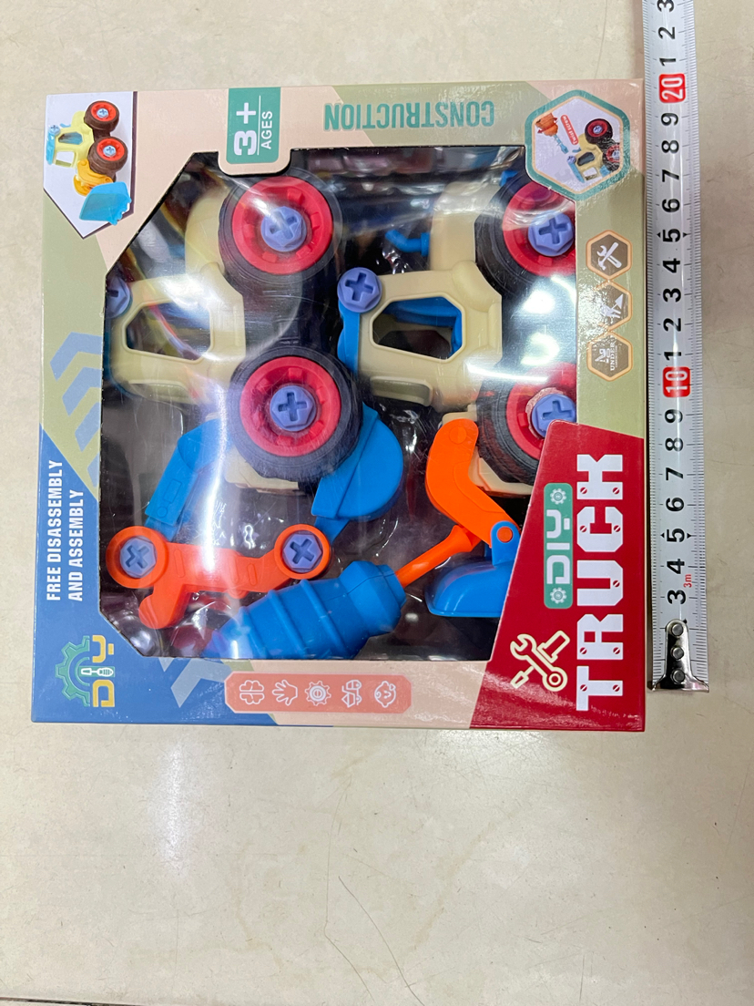 新款可拆装工程车挖掘机，推土机两只装开窗盒包装