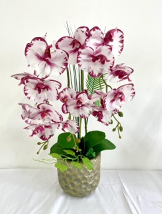 厂家直销仿真蝴蝶兰客厅装饰花电视柜 室内假花餐桌花艺盆栽摆件