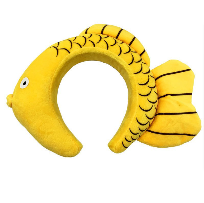 网红赵露思同款金鱼发箍搞怪鲨鱼超萌少女洗脸头扣可爱小黄鱼头箍