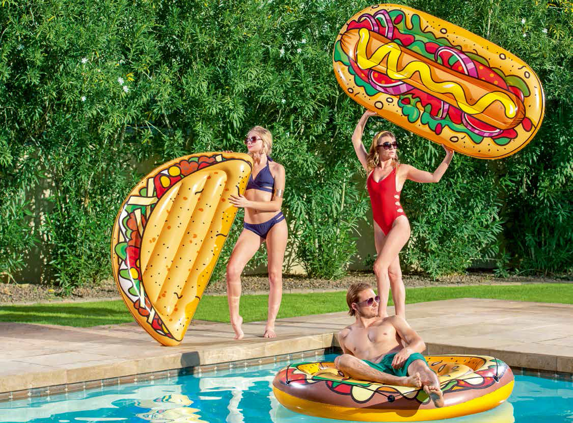 Bestway 43248 热狗浮排 充气浮排浮床水上躺椅沙发充气床