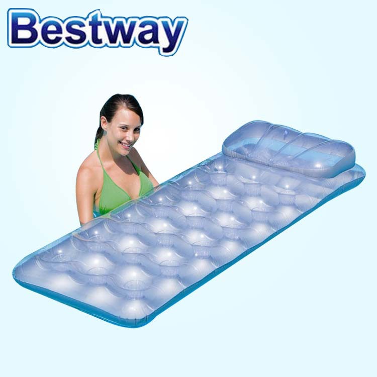 原装Bestway43024 18洞时尚带枕浮排 浮床 水上充气床 水上躺椅