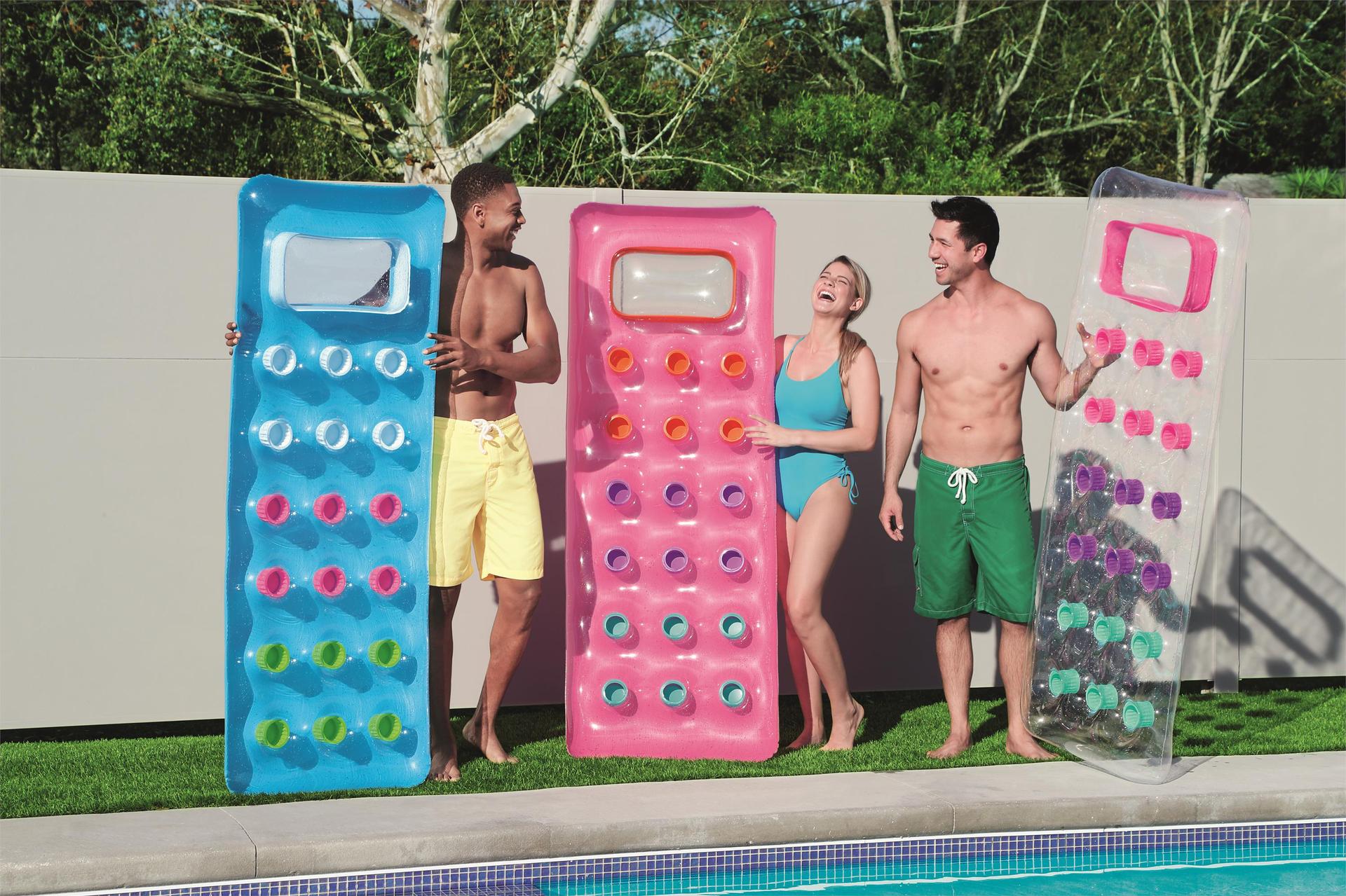 Bestway43040 18孔充气床 水上坐骑充气 时尚浮排浮床