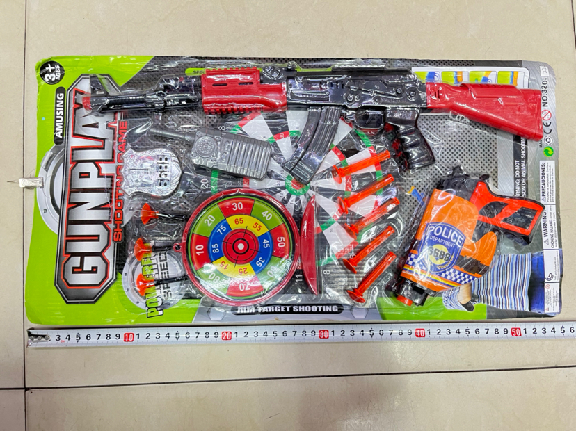 新款打针枪软弹枪警察套装吸板