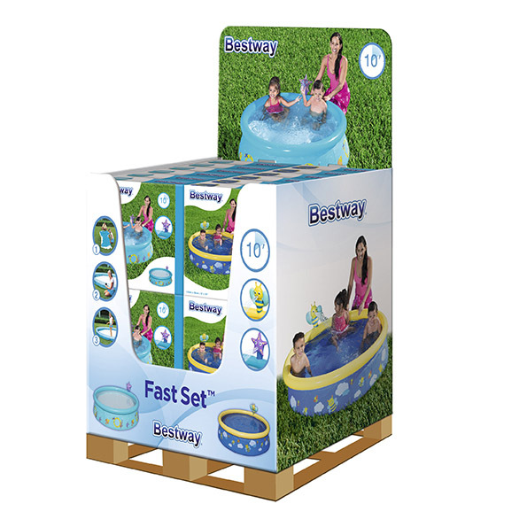 Bestway 30007 儿童梯形喷水水池及展示架 碟形水池