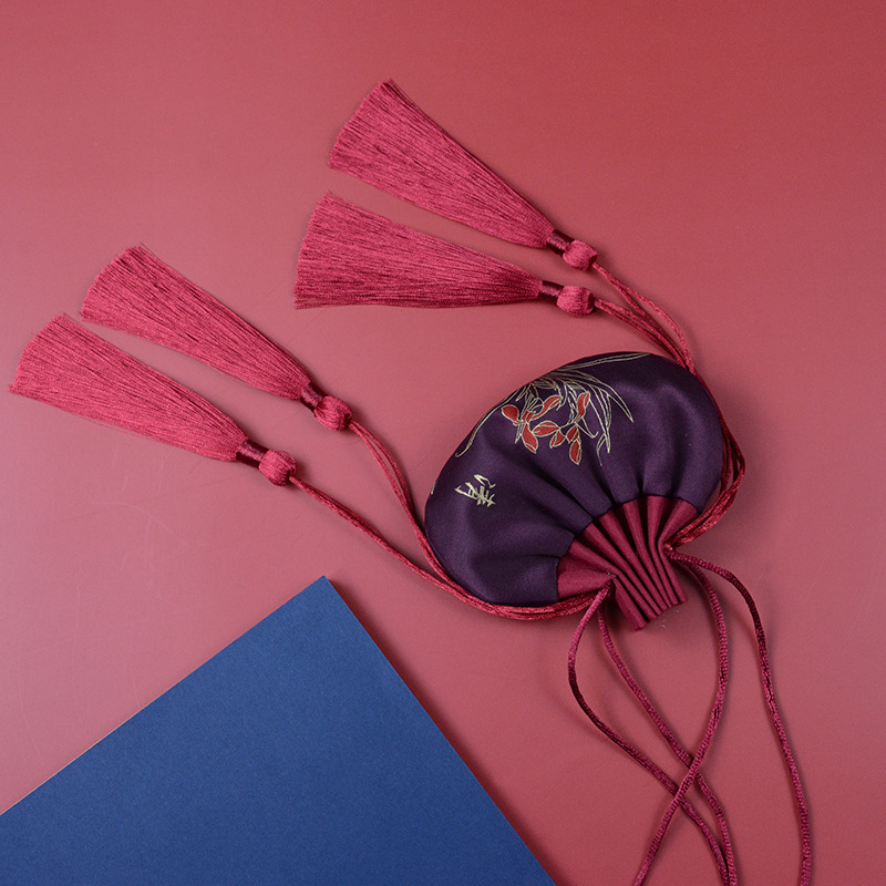 端午节香包古风香囊随身荷花包diy刺绣流苏香袋汉服荷包驱蚊空袋