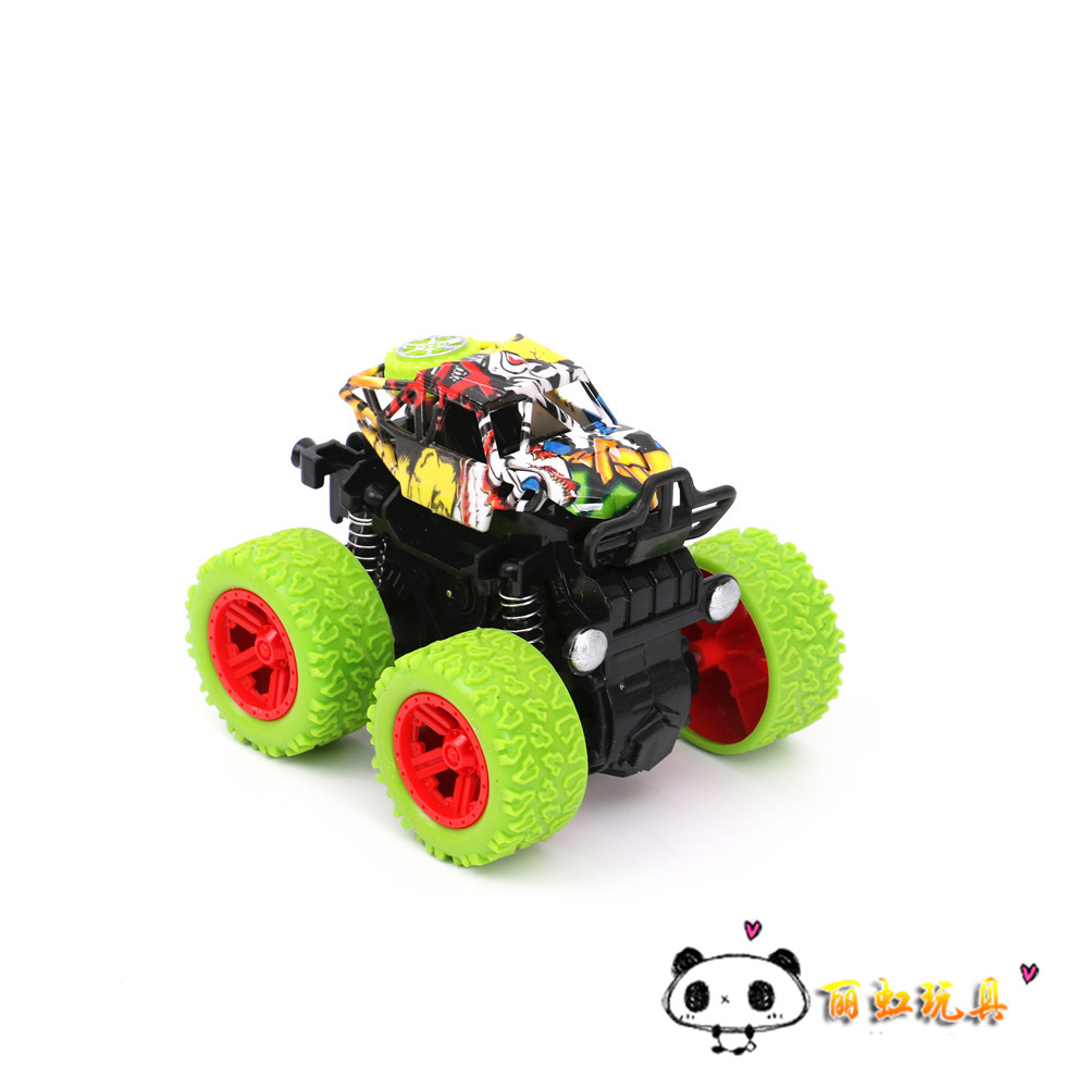 儿童惯性四驱越野车翻斗男孩仿真玩具模型特技摇摆大脚怪汽车