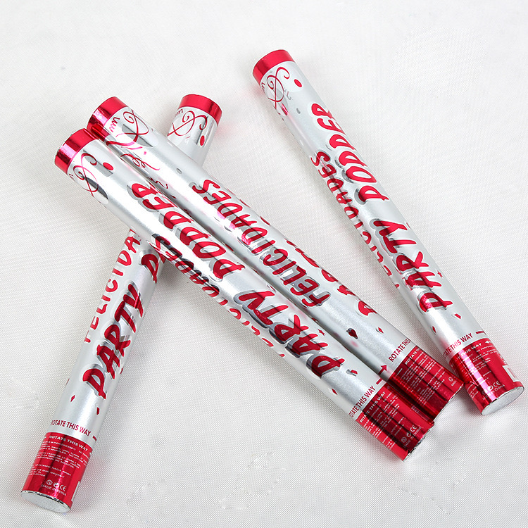 礼炮礼花按钮旋节日用品手持定制纸管透明管五彩纸屑花瓣结婚生日