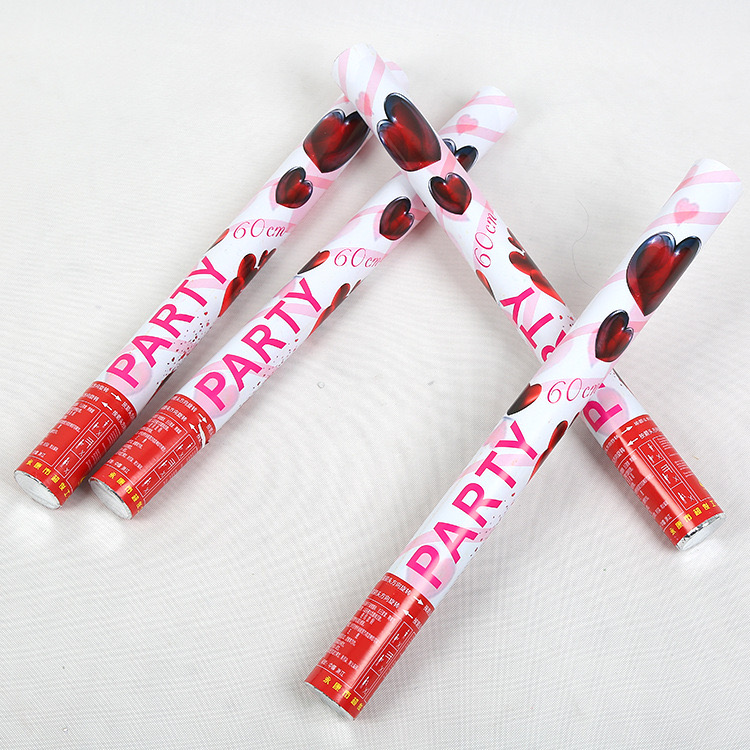 礼炮礼花按钮旋节日用品手持定制纸管透明管五彩纸屑花瓣结婚生日