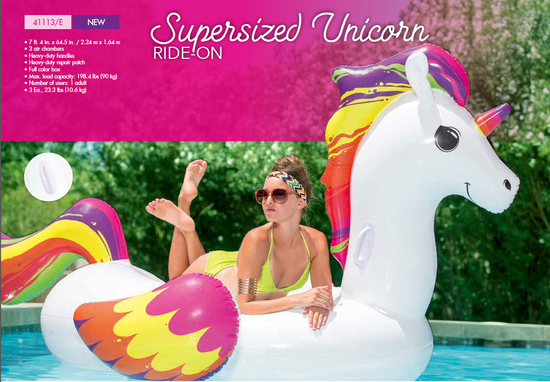 Bestway41113 大独角兽坐骑 大型水上动物坐骑