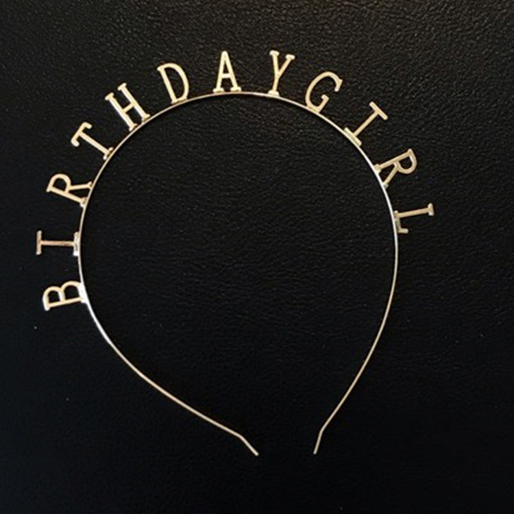 厂家新款发箍生日birthday girl 发箍多款女孩生日派对发箍装饰