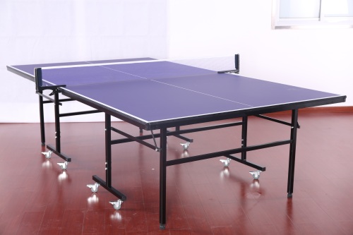 Single-Fold Mobile Table Tennis Table Table Tennis Table with Grid Rack
