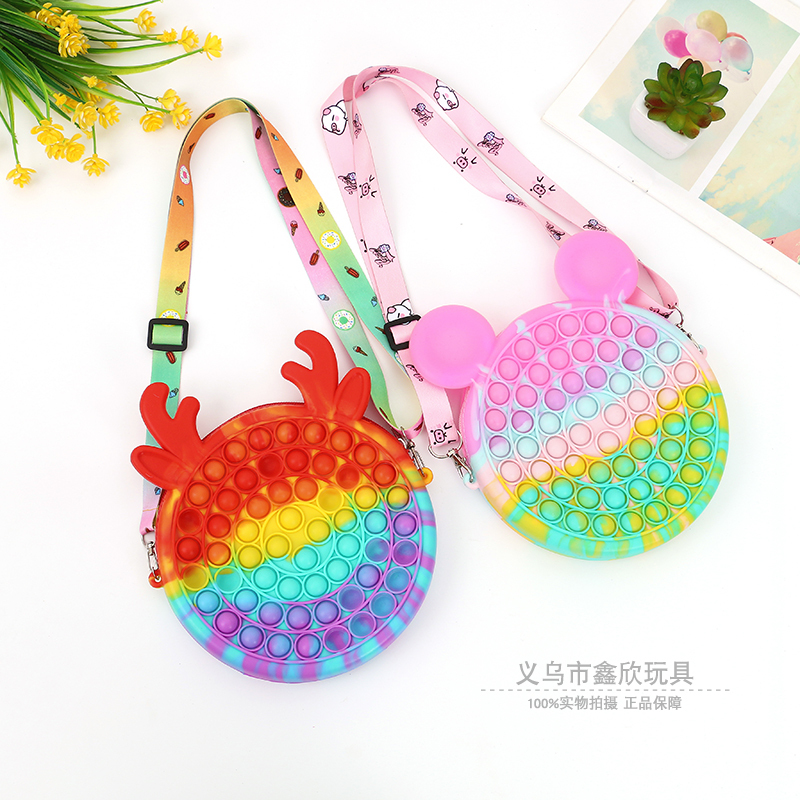跨境新品灭鼠先锋时尚包包指尖灭鼠先锋斜挎包泡泡乐解压玩具背包