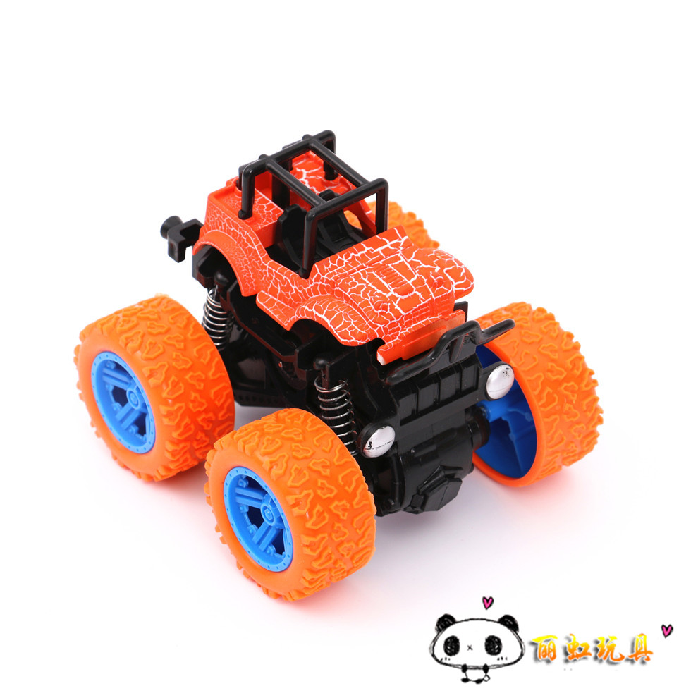 惯性四驱越野车玩具车男孩仿真回力汽车大轮特技抗摔翻转车
