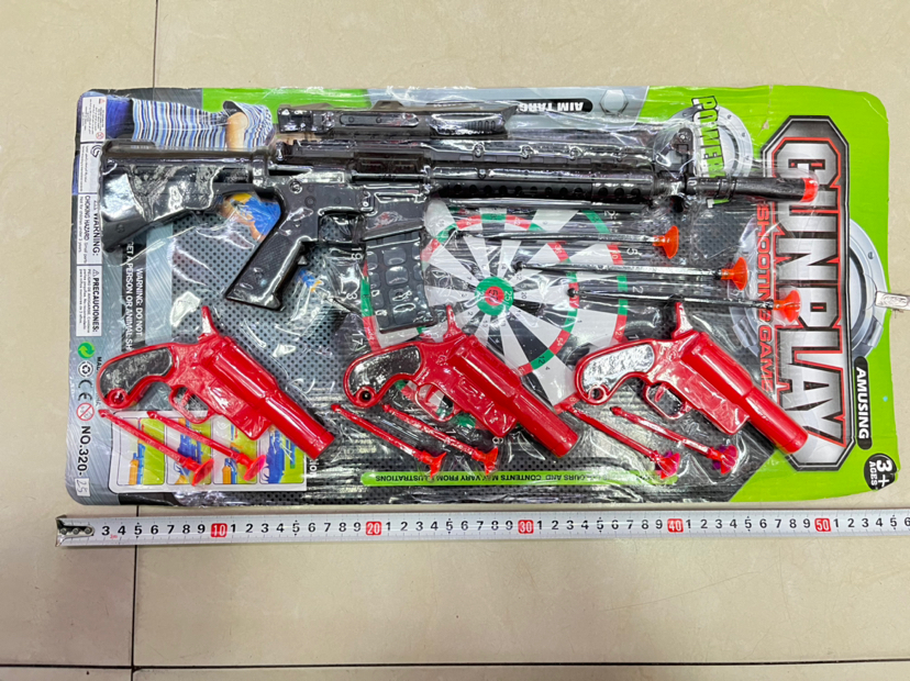 新款打针枪软弹枪警察套装吸板包装