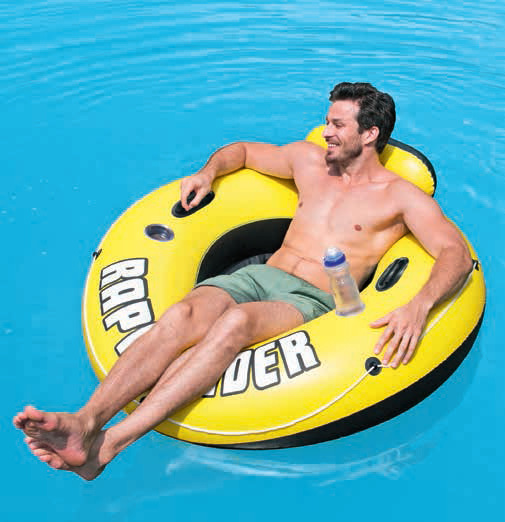 Bestway43116成人加厚充气救生圈泳圈腋下圈躺椅浮排
