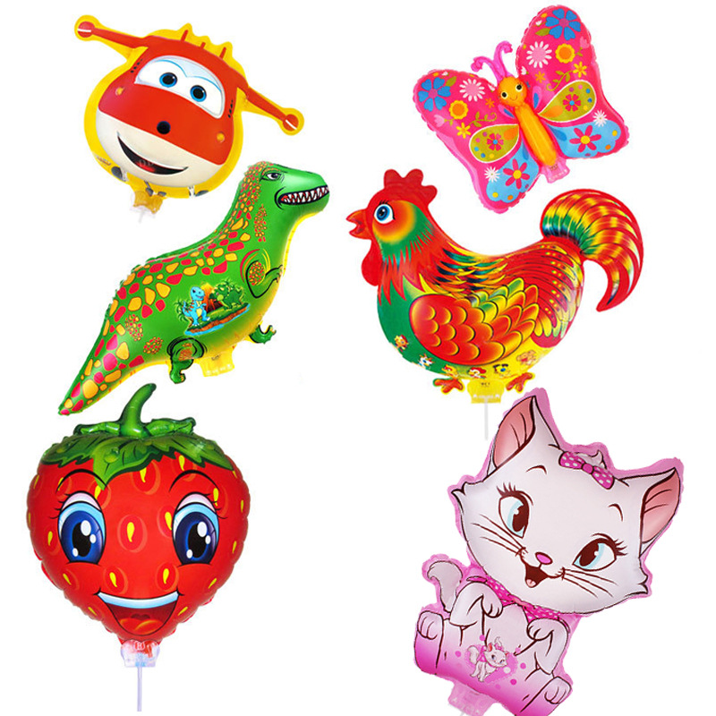 创意大夹片托拖卡通儿童生日手持气球扫街微商地推扫码小礼品批发