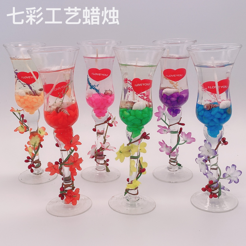 爱心系列果冻蜡烛浪漫情人节圣诞节表白求婚气氛蜡烛