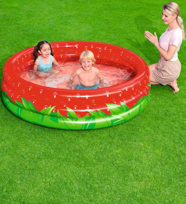 Bestway 51145 草莓三环水池 游泳池 戏水池