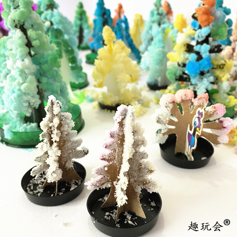 减压玩具趣味探索科学小实验魔法树纸树会开花结晶圣诞树活动赠品